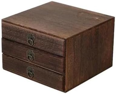 Multi-Layer Solid Wood Jewelry Storage Box for Necklaces, Earrings, and Accessories - Elegant Organizer for Collectibles and Gifts by Unknown