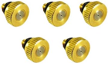 Micro-Mist Nozzle- Garden & Patio Misting System, Cooling Brass Nozzles with 0.012 Inch Size & 10/24 Inch Thread (Pack of 5) by cooloff