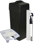 Salt Grid Included! AFWFilters Water Softener Salt Brine Tank with Safety Float Assembly, Water Softener Tank Replacement 15"x17"x36" Rectangular (Black) by Abundant+Flow+Water+Systems