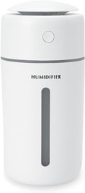Personal Ultrasonic Cool Mist Humidifier for Car Bedroom Office, Portable Rechargeable Travel Humidifier for Car & Desk, with 7 Color Lights, Battery Powered by AOCHY