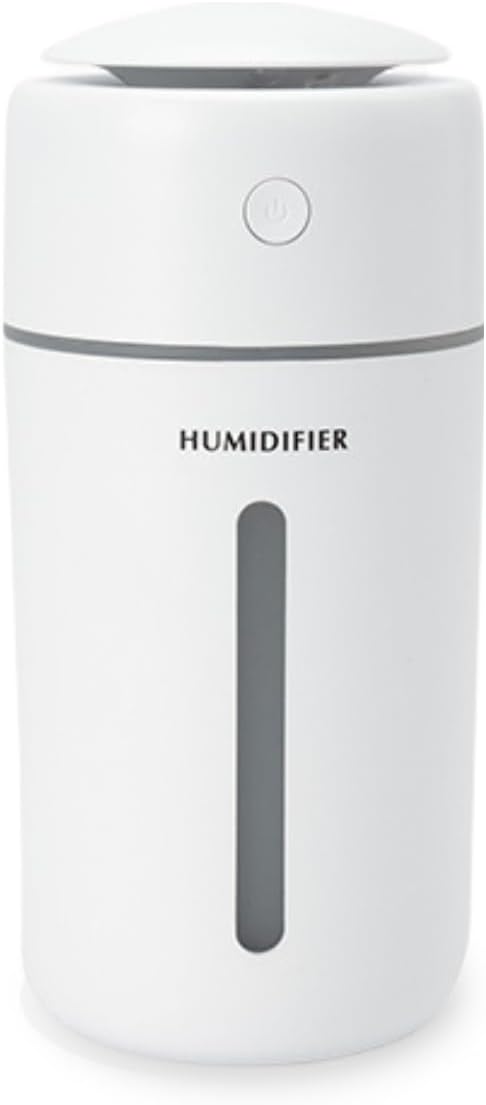 Personal Ultrasonic Cool Mist Humidifier for Car Bedroom Office, Portable Rechargeable Travel Humidifier for Car & Desk, with 7 Color Lights, Battery Powered by AOCHY