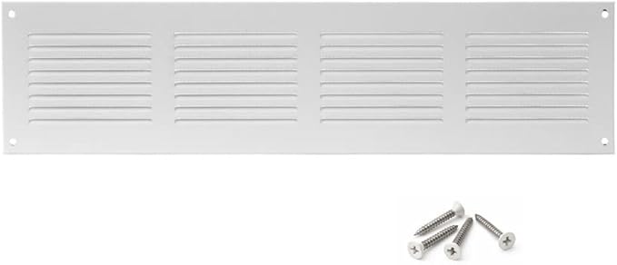 14x2 inch (Duct Opening) Vent Cover - White Ventilation Covers for Wall and Ceiling - Metal Return Grille - HVAC AC Air Vents Register for Indoor and Outdoor Use with Mesh by ABOUT+VENT