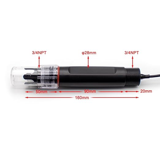 PH Sensor Industrial Water Quality Turbidity Tester, Electrode Probe EC Transmitter PH Meter Environmental Detection Device (4-20mA) - Image 4