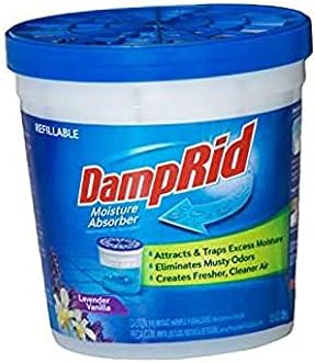DampRid Lavender Vanilla Refillable Absorber Traps Moisture for Fresher, Cleaner Air, 4 Pack, Blue, 10.5 Ounces - Image 3