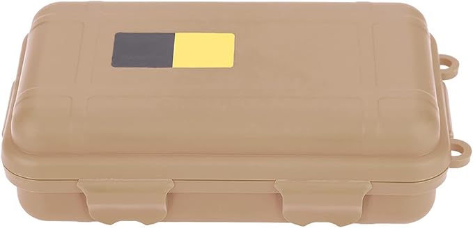 Water - Tight Storage Box | EDC Outdoor Survival Container for Electronics/Fishing Gear/Camping | Particle - Protected & Shock - Absorbing Dry Box with Silicone Gasket, 2 Sizes (Large by Unknown