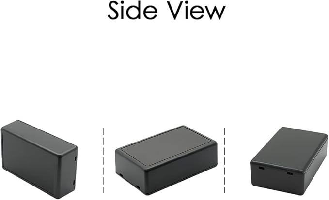 LeMotech Project Box 10 Pieces ABS Plastic Electrical Project Case Small Junction Box for Electronics Black 3.1 x 2.0 x 1.0 inch (80 x 50x 26 mm) - Image 6