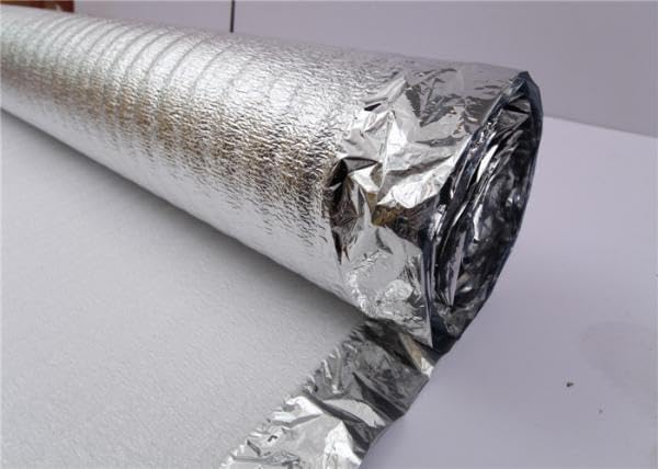 AMERIQUE AMSVPD2M600 600SQFT Chrome Silver 600 SQFT Premium Floor Underlayment Padding with Moisture Barrier & Tape 3-in-1 Heavy Duty Blue Foam 2MM, 800 Square Feet - Image 3