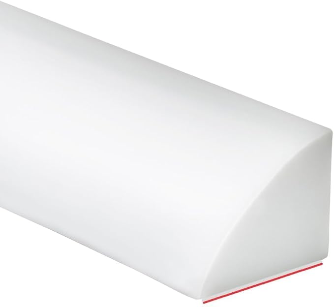 Duzzy 78 Inch Flexible Quarter Round Molding, Silicone Rubber Peel and Stick Shower Water Barrier Suitable for the Shower Corner or Kitchen Countertop Sink and Cooktop by Duzzy