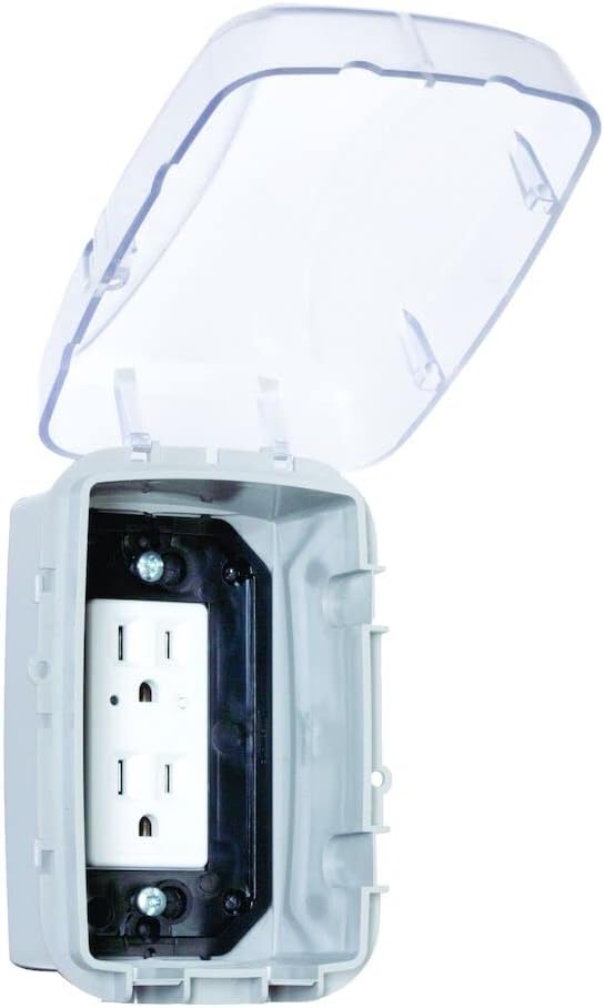 Intermatic WP3100C Weatherproof Electrical Outlet Cover - Extreme Temperature Resistance, Heavy-Duty Construction, Versatile Design & Multi-Configurable, Easy Install, Secure Fit for Outdoor in-Use - Image 8
