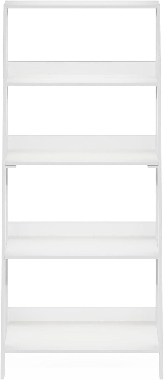 Furinno Ladder Book Shelf, 5-Tier Ladder Shelf, Bookshelf, Display Storage Shelves, 13 x 23.6 x 53.5, for Living Room, Home Office, Plain White - Image 7