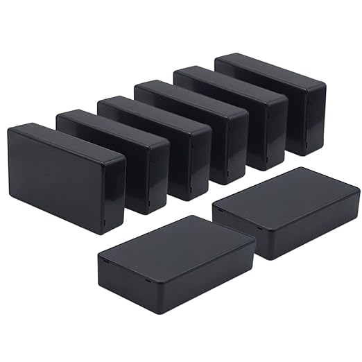 Zulkit 8Pcs Project Boxes ABS Plastic Electrical Project Case Power Junction Box Black 3.94 x 2.36 x 0.98 inch (100 x 60 x 25mm) by Zulkit