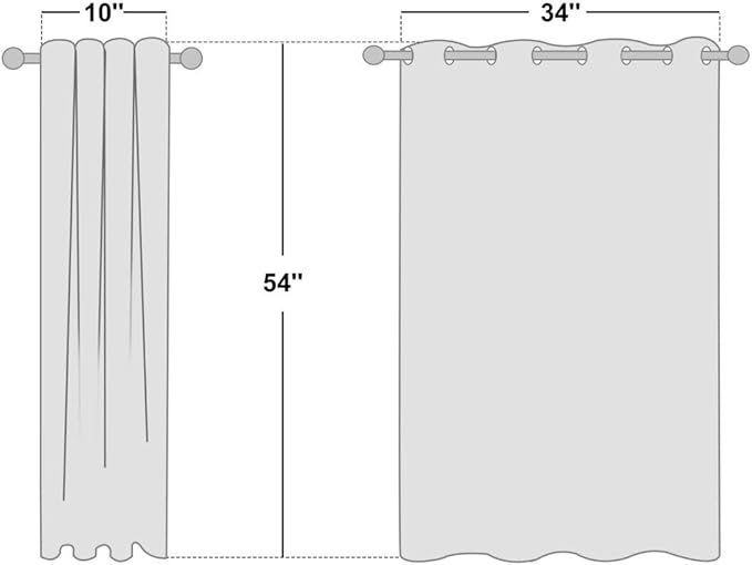 NICETOWN Room Darkening Draperies Window Curtain Panels, Thermal Insulated Grommet Room Darkening Curtains for Bedroom (Natural, 2 Panels, W34 x L54 -inch) - Image 2