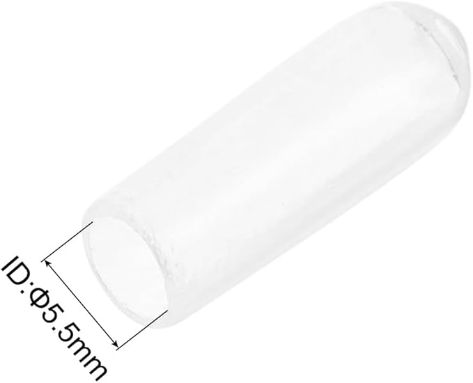 uxcell 20pcs Rubber End Caps 5.5mm ID Vinyl Round Tube Bolt Cap Cover Thread Protectors Clear - Image 3