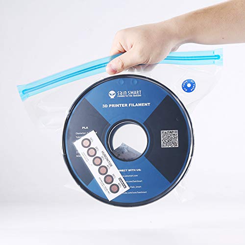 eVacuum 3D Printer Filament Storage Kit Filament Vacuum Bags Vacuum Compression Storage Bags, Prevent and Monitor Moisture - 10 Bags with 15 Desiccants, 15 Humidity Indicator Cards and 1 Hand Pump - Image 3