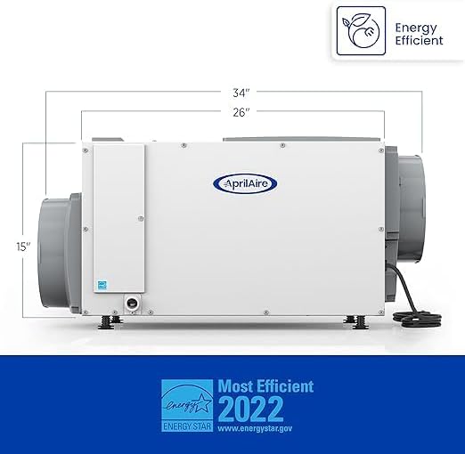 AprilAire E080 Pro Dehumidifier Bundle - 80 Pint Whole House Dehumidifier - Full Complete Kit - Crawl Spaces, Basements, Whole Homes, Commercial up to 4,400 sq. ft - 5 Year Warranty Included - Image 4