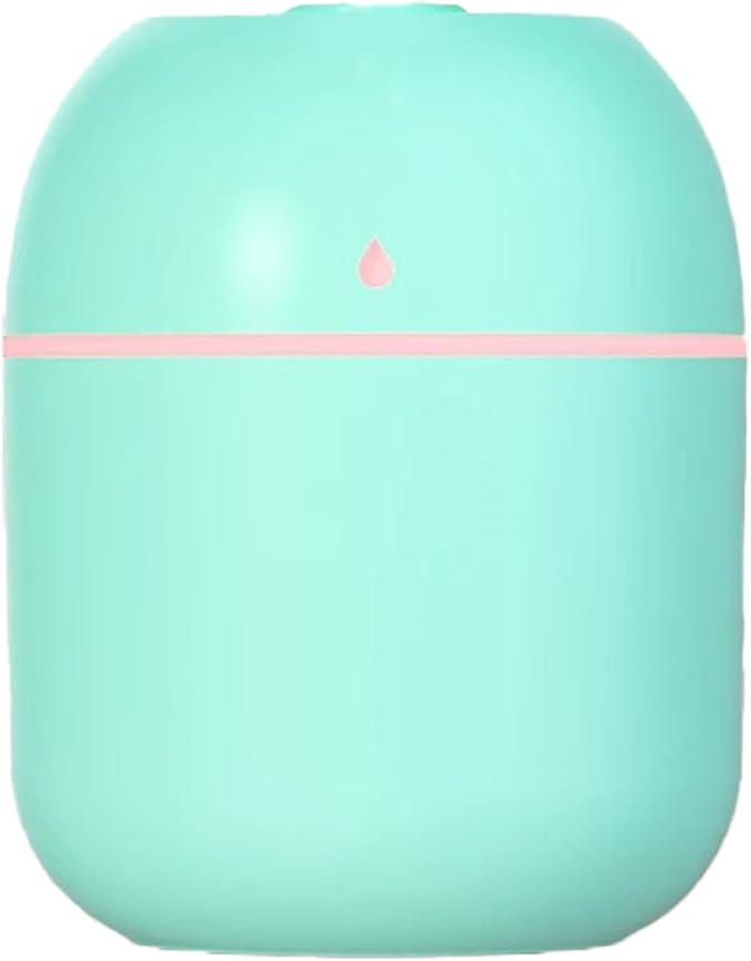 Portable Mini Humidifier Small Cool Mist Humidifier Personal Desktop USB Powered Super Quiet for Travel Car,Office,Baby Bedroom, Night Light, 2 Mist Modes, Auto Shut-off (blue) by Unknown