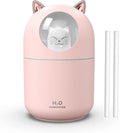Portable 300ml Mini Cool Mist Humidifier With Night Light, USB Auto Shut-Off, Ultra-Quiet, 2 Spray Modes for Home Office Travel (Pink) by Dgffan