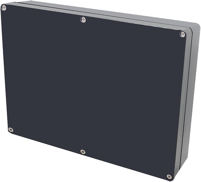 Project Box IP65 Waterproof Junction Box ABS Plastic Black Electrical Boxes DIY Electronic Project Case Power Enclosure 11.42x8.27x2.48 inch (290 x 210 x63 mm) by Otdorpatio