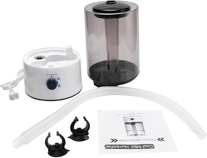 EKDJKK 4L Reptile Humidifier Fogger, Large Size High Pressure Silent Reptile Tank with Humidity Control and Hose for Reptiles, Amphibians, Herps, Compatible with All Terrariums, Cages, Enclosures - Image 3