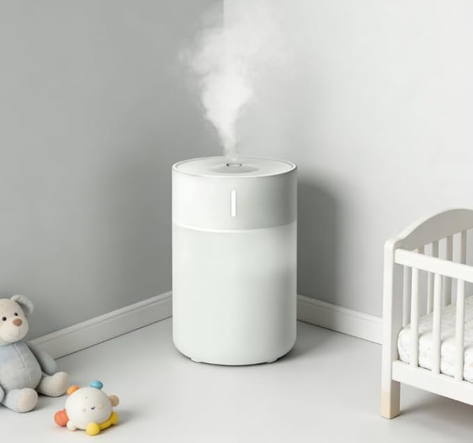 Desktop Humidifier with Cool Mist, Compact Design, White - Image 8