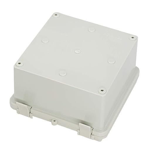 Zulkit Junction Box ABS Plastic Dustproof Waterproof IP65 Electrical Boxes Hinged Shell Outdoor Universal Project Enclosure with 2 Cable Glands 5.9 x 5.9 x 3.5 inch (150x150x90 mm) - Image 3