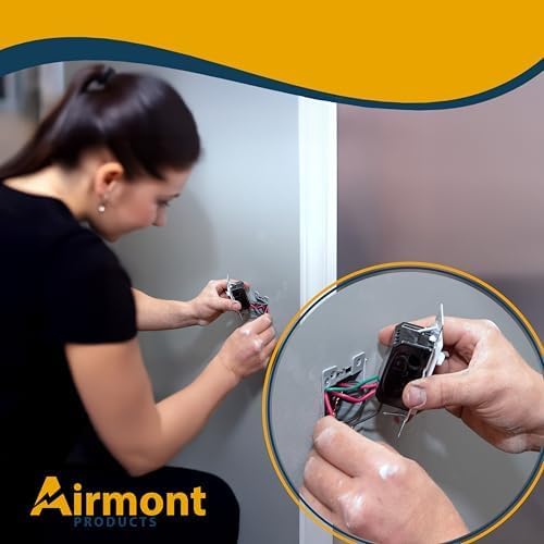 (2 Pack) Airmont Products 20 Cu in Deep Old Work Electrical Box, 1-Gang Non-Metallic PVC Outlet Box for Drywall, Remodel Electrical Box with Built-in NM Cable Clamps, Grey PVC Old Work Outlet Box - Image 5