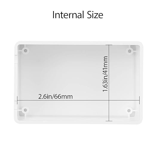 LeMotech Project Box 10 Pieces ABS Plastic Electrical Project Case Small Junction Box for Electronics White 2.76 x 1.77 x 1.14 inch (70 x 45 x 29 mm) - Image 4