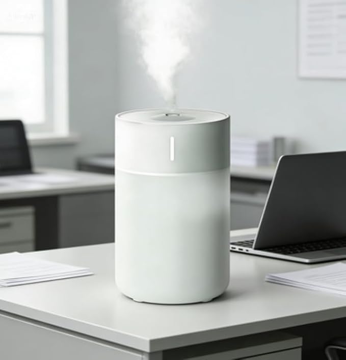Desktop Humidifier with Cool Mist, Compact Design, White - Image 3