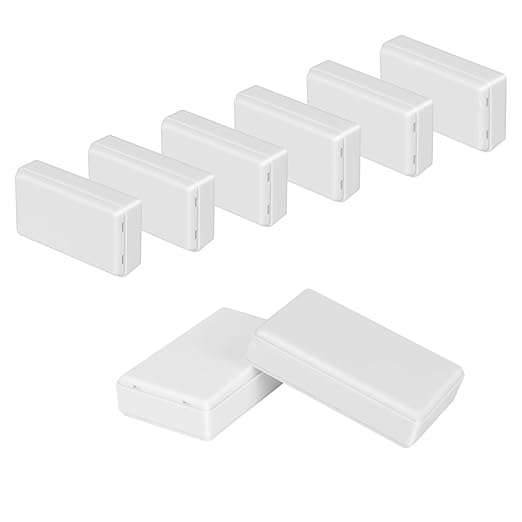 Project Box 8 Pieces Electrical Box Small Junction Box ABS Plastic Enclosure Power Electronic Case White 2.76" x 1.65" x 0.71"(70 x 42 x 18mm) by HoHaing