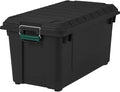 Generic Weathertight 82 Quart Stackable Storage Box with Airtight Gasket Seal Lid, Heavy Duty Containers with Tight Latches, Weather proof Bins for Closet Basement Attic, Black, RMG1022 by Unknown