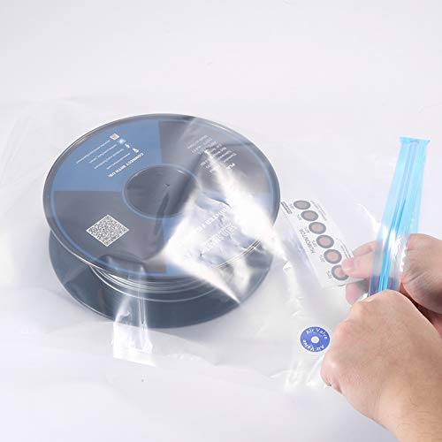 eVacuum 3D Printer Filament Storage Kit Filament Vacuum Bags Vacuum Compression Storage Bags, Prevent and Monitor Moisture - 10 Bags with 15 Desiccants, 15 Humidity Indicator Cards and 1 Hand Pump - Image 6