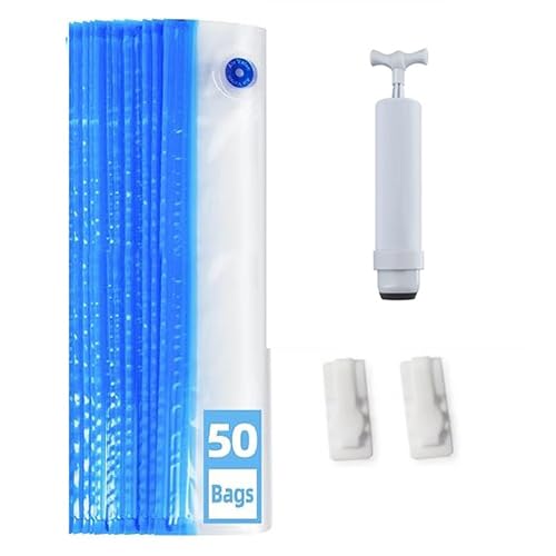 50PCS Filament Storage Bags, 3D Filament Vacuum Bags Kit with Hand Pump, Sealing Clips for 3D Printer Filament Storage, for Filament Dryer Box (13.4x11.8 inch) by Unknown