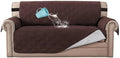 H.VERSAILTEX 100% Waterproof Sofa Slipcover Washable Loveseat Cover for 2 Cushion Cover Non-Slip Furniture Protector with Silicone Backing Couch Cover for Pets (Oversized Loveseat, Brown) by HVERSAILTEX