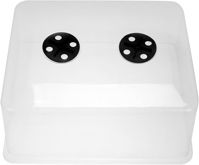 PRETYZOOM Elevated Lid for Starter Tray, Clear Plant Propagator Lids, Germination Tray Lid Started, Heightened Lids with Adjustable Humidity Vent (35x28x16cm) by PRETYZOOM
