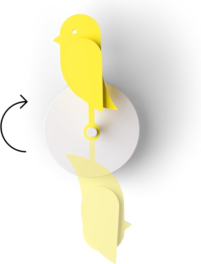 Birdie 2.0 - Design Indoor CO2 Monitor - Air Quality Meter for Home & Office - Modern Interior Decor -Visual Air Quality Sensor for Fresh Air - Wall Mounted -Swiss Sensor Technology-Yellow, FullBirdie by Birdie