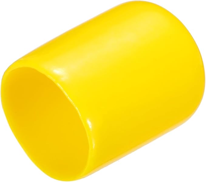 uxcell 20pcs Rubber End Caps 15mm ID Vinyl PVC Round Tube Bolt Cap Cover Screw Thread Protectors Yellow by uxcell