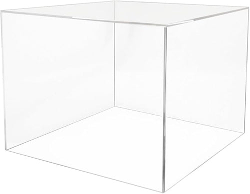 12" x 12" x 9" Clear Acrylic Display Box with One Open Side No Lid Versatile Square Dust Cover Retail Product Riser or Merchandise Storage Bin by Marketing Holders by MarketingHolders