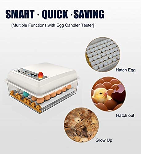 Egg Incubator,Egg Incubator with Automatic Egg Turning and Humidity Control,Poultry Hatcher for Chickens Ducks Birds (56 Eggs) - Image 7