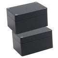 Watertight Junction Box, IP67 Waterproof Project Box Durable ABS Plastic Electronic Enclosure Case for DIY Electrical Project Black 3.94" x 2.68" x 1.97"(100 x 68 x 50 mm) 2Pcs by YETLEBOX