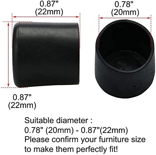 XYWHPGV PVC Leg Cap Tip Cup Feet Cover 20mm 0.79" Inner Dia 10pcs Floor Protector Moisture Resistant for Furniture Chair Desk(2b209 e3ac4 8b047 bb855 34fa6 9f7cd - Image 2