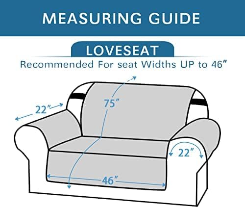 H.VERSAILTEX 100% Waterproof Sofa Slipcover Washable Loveseat Cover for 2 Cushion Cover Non-Slip Furniture Protector with Puppy Paw Silicone Backing Couch Cover for Pets Dogs (Loveseat, Brown) - Image 3