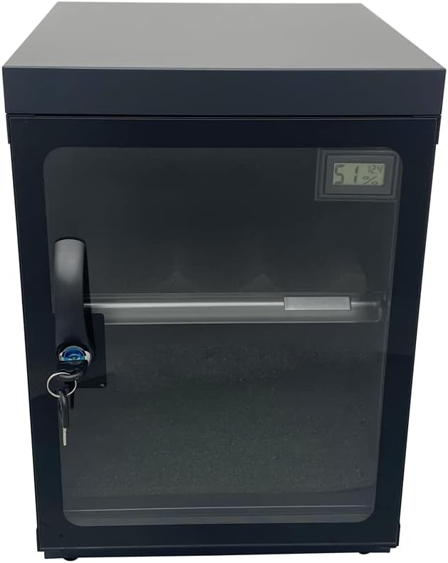 2 Layers Dry Cabinet 30L Digital Camera Dehumidify Storage Electronic Dry Cabinet Camera Storage with Dehumidification Power Adjustment Knob for Camera Lens and Electronic Equipment Storage - Image 7