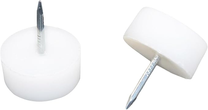 20 Pcs Furniture Feet Nail Plastic Glide Nails Round Chair Table Leg Protector Pads 0.79×0.79inch White by Boguish
