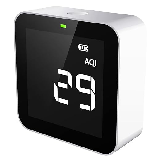 Temtop M10 Air Quality Monitor Indoor Air Quality Tester AQI PM2.5 VOCs Formaldehyde Detector for Home Air Testing, US Certified Air Sensor by Temtop
