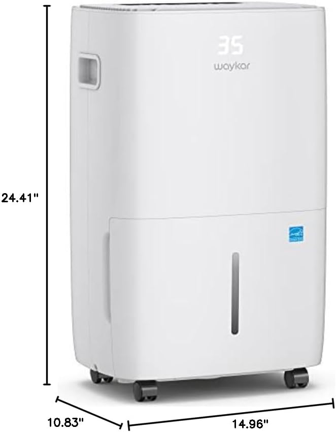 Waykar 130 Pints 6,500 Sq. Ft Dehumidifier with Drain Hose for Commercial and Industrial Large Rooms, Warehouses, Storages, Home, Basements and Bedroom with 2.04 Gal Water Tank - Image 9