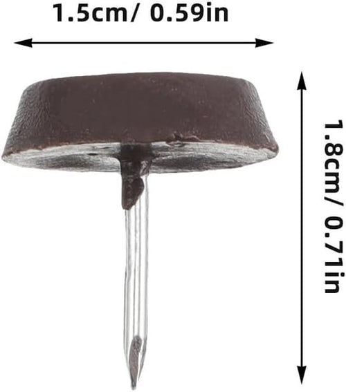 100pcs Brown Plastic Nail-on Furniture Feet Levelers Anti-Slip Floor Protectors with Moisture-Resistant Base for Chairs Tables Sofas Hardwood Floors - Image 2