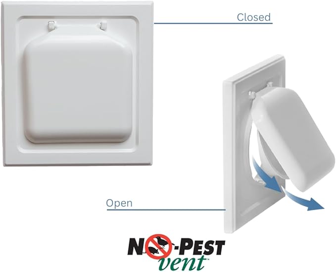 No-Pest Vent 6" Dual Door Exhaust Vent Cover – Outdoor Vent Cap for Bathroom Fans & Range Hoods – Pest Proof, Energy Efficient, Not for Dryer Use (Brown, 6 inch W/O Duct Tube) - Image 5