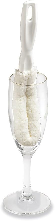 Brushtech B61C Crystal Stemware Wine Glass & Flute Cleaning Brush, Non-Scratch Soft Foam Bristles, Dishwasher Safe Cleaner Brush for Crystal Glasses, Mugs, Tumblers, Champagne Glass Bottle (Pack of 2) - Image 2