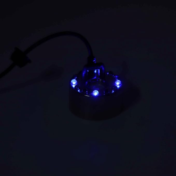 Mist Maker Fogger Zinc Alloy 12 LED Atomizer Humidifier for Garden Indoor Decor (US Plug) - Image 7