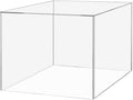 2 Pack Clear Acrylic Display Box Versatile 5 Sided No Lid Pedestal 7.75" x 8" x 6" Inch Merchandise Storage Bin Retail Product Riser One Open Side by Marketing Holders by MarketingHolders